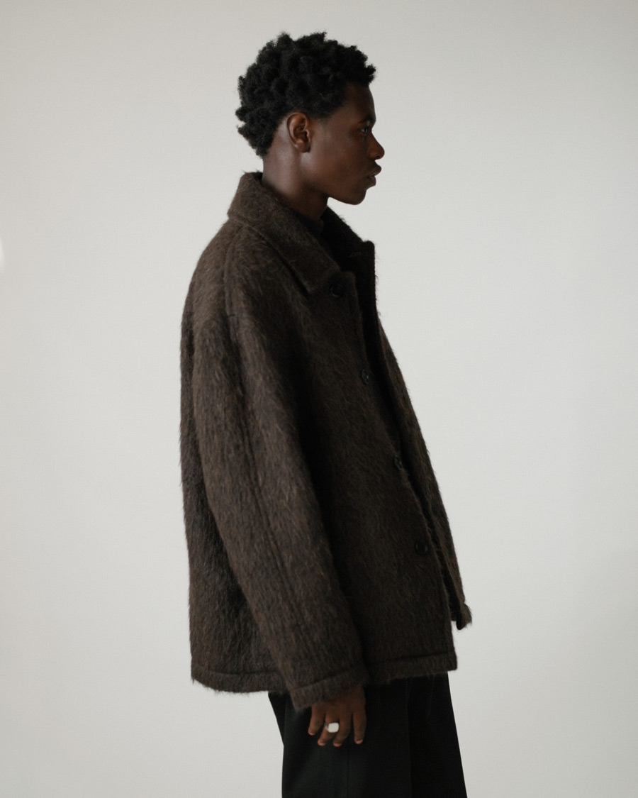 Uomini | Giacche | Filippa K | Seattle Hairy Coat Dark Brown