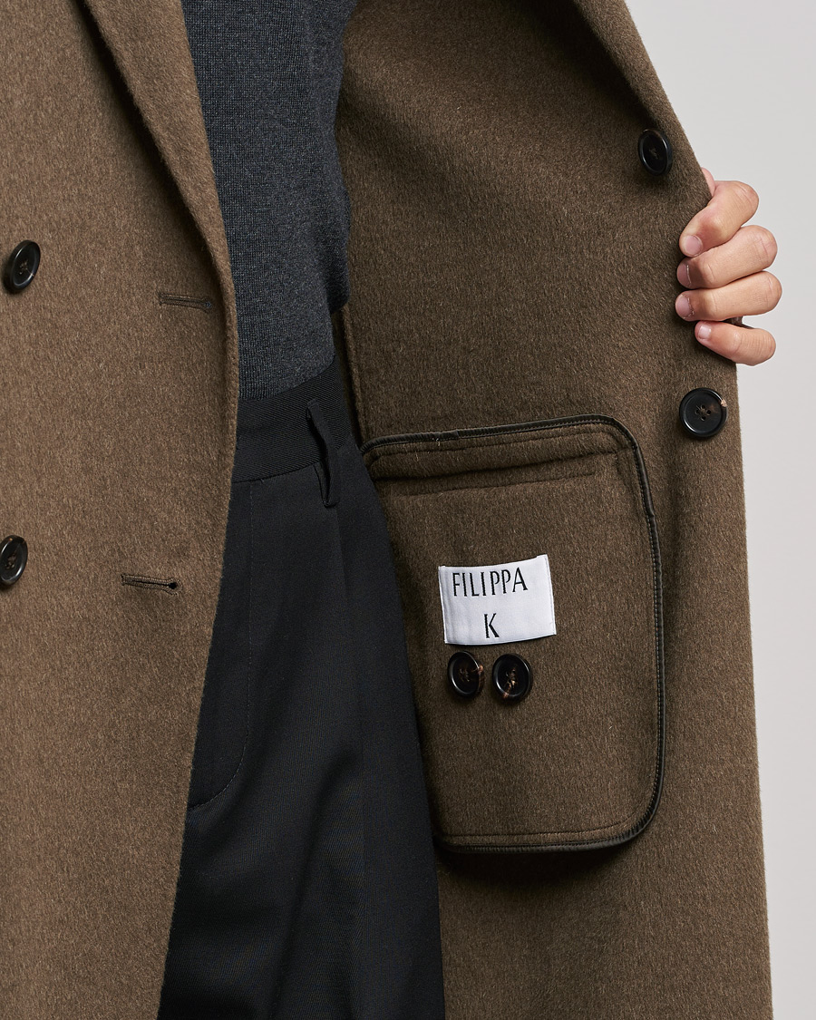 Uomini | Giacche | Filippa K | Athens Wool Cashmere Coat Olive Melange