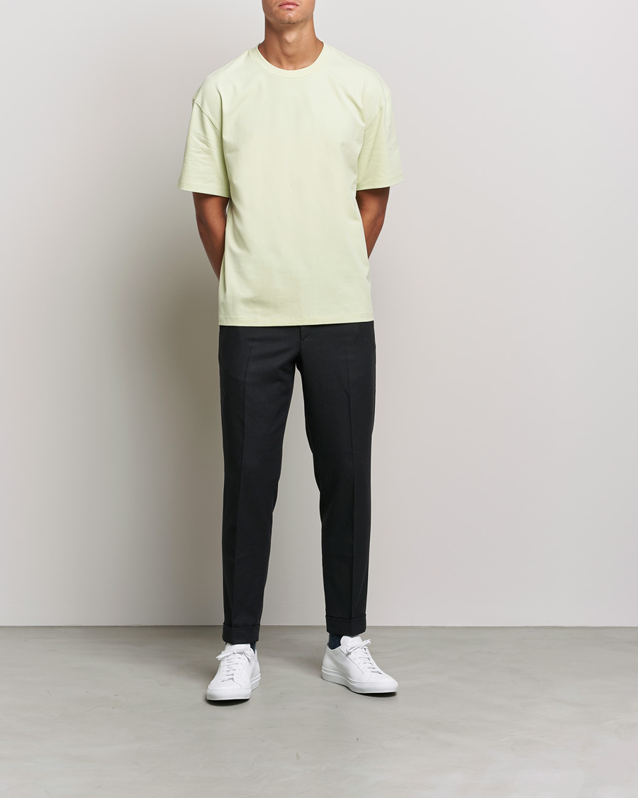 Uomini | Pantaloni | Filippa K | Terry Flannel Trousers Black