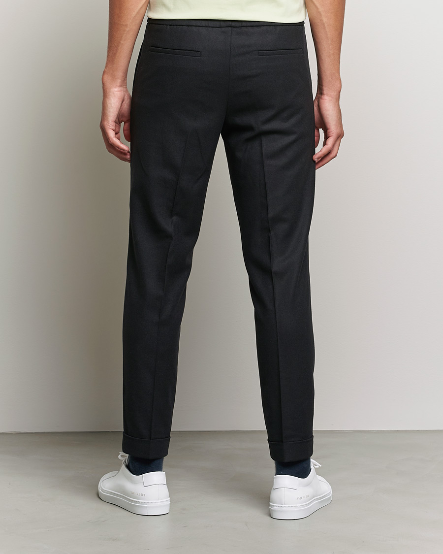 Uomini | Pantaloni | Filippa K | Terry Flannel Trousers Black
