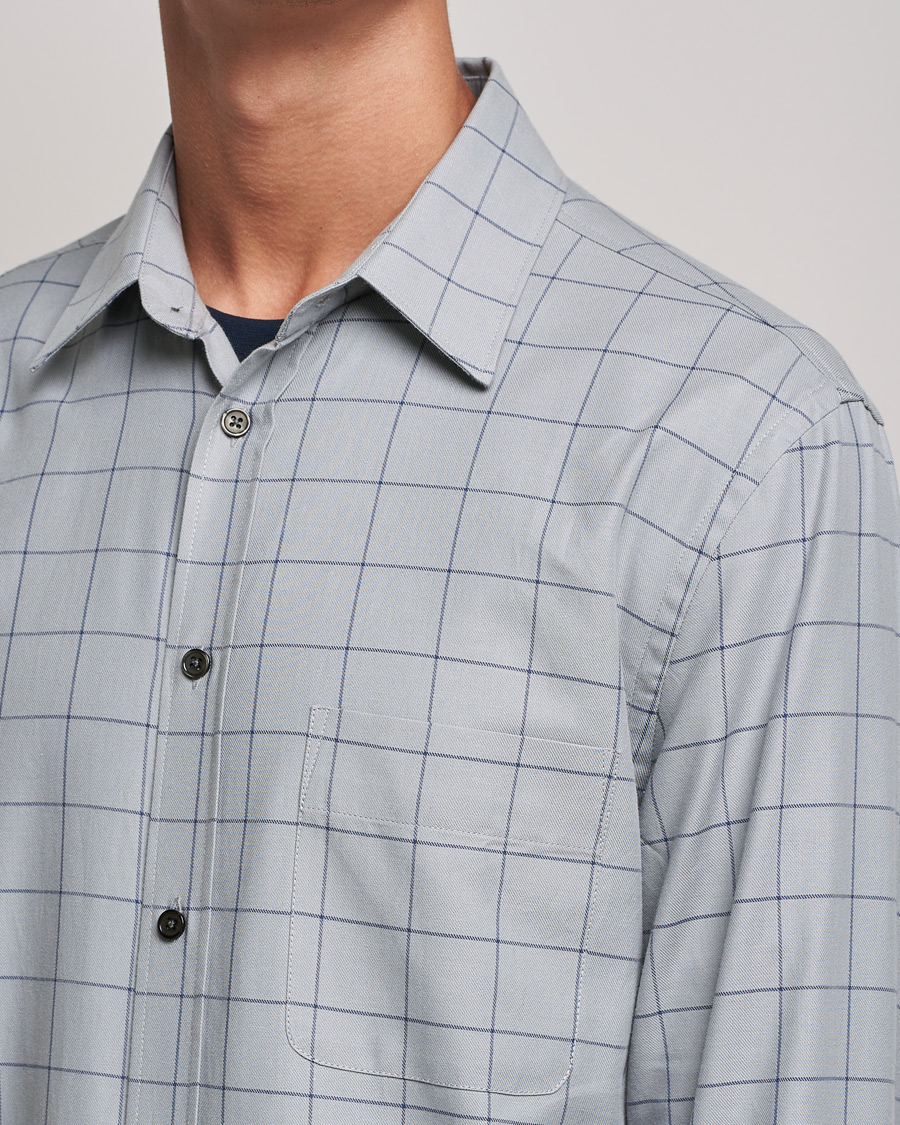 Uomini | Camicie | Filippa K | Rob Checked Shirt Light Grey