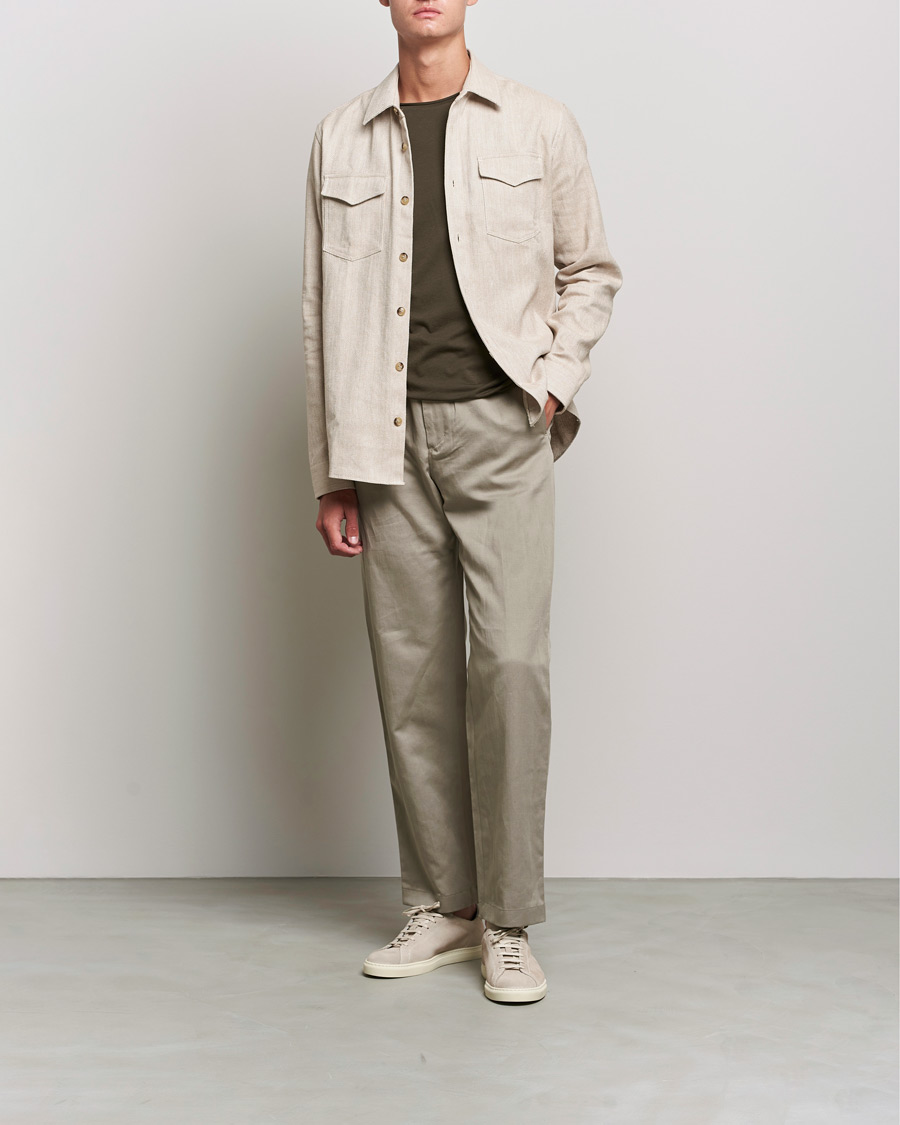 Uomini | T-shirt | Filippa K | Roll Neck T-Shirt Dark Forest Green