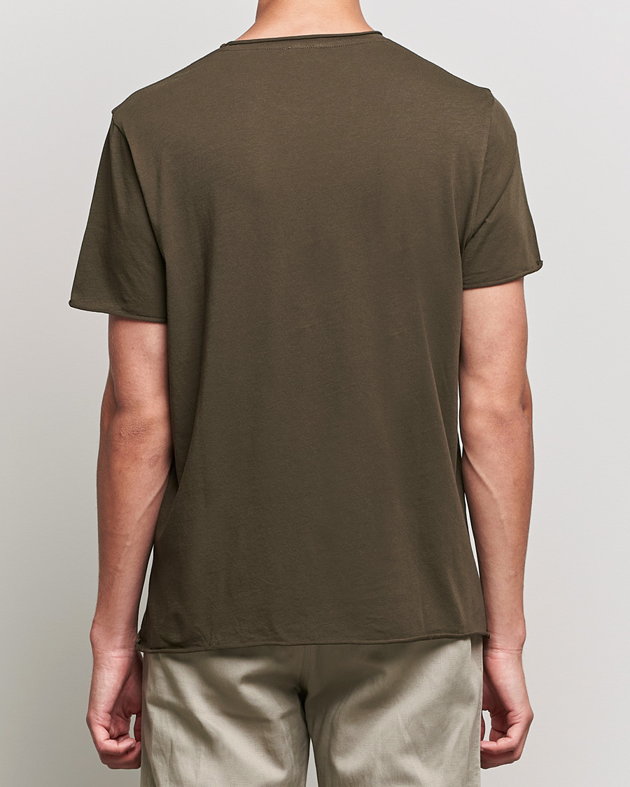 Uomini | T-shirt | Filippa K | Roll Neck T-Shirt Dark Forest Green
