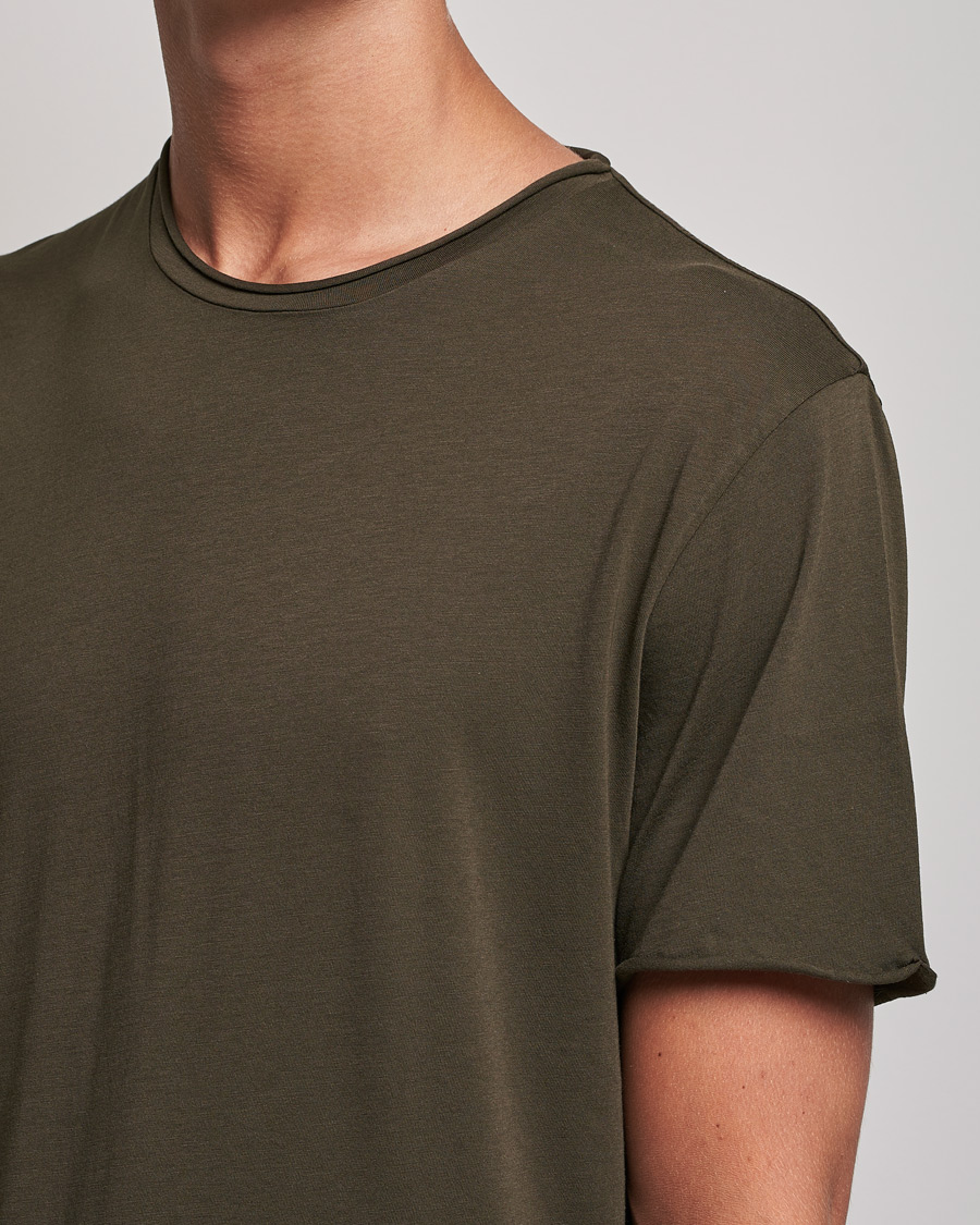Uomini | T-shirt | Filippa K | Roll Neck T-Shirt Dark Forest Green