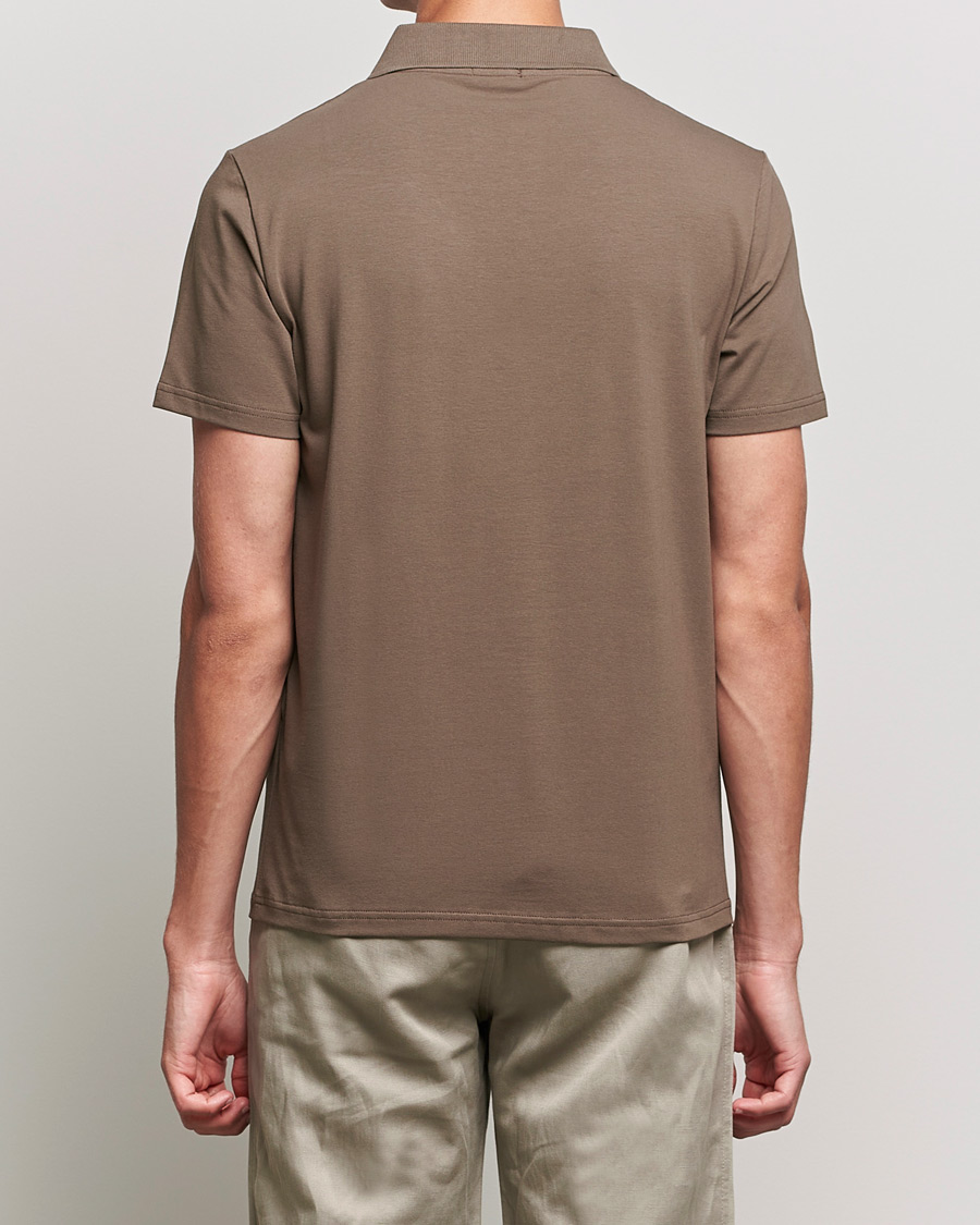 Uomini | Polo | Filippa K | Lycra Polo T-shirt Mole Grey