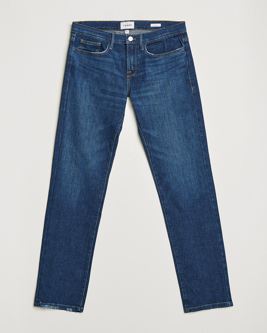 Uomini | Jeans | FRAME | L´Homme Slim Stretch Degradable Jeans Indigo Land
