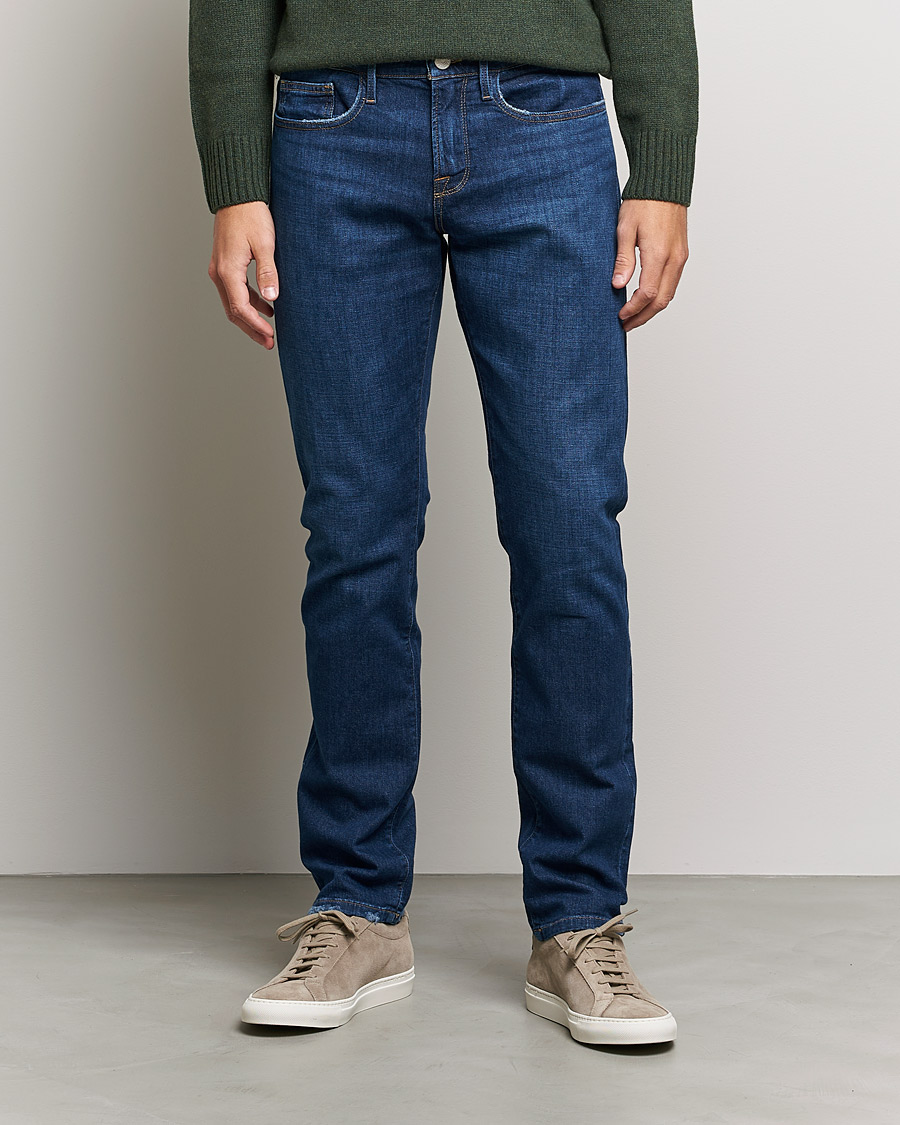 Uomini | Jeans | FRAME | L´Homme Slim Stretch Degradable Jeans Indigo Land