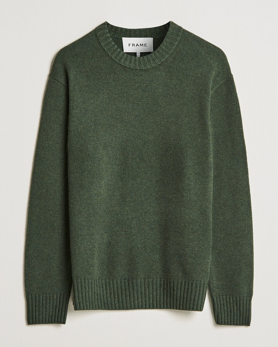 Uomini | Maglieria | FRAME | Cashmere Sweater Military Green