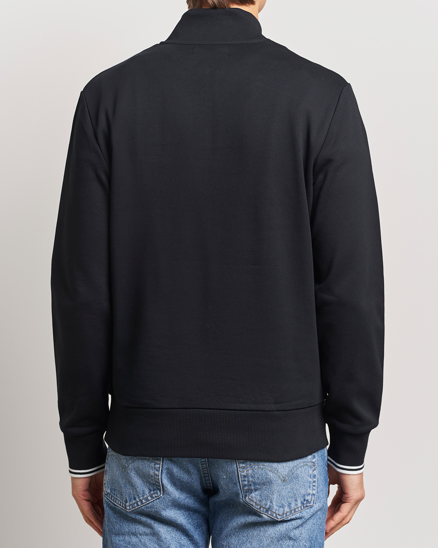 Uomini | Maglieria | Fred Perry | Half Zip Sweatshirt Black