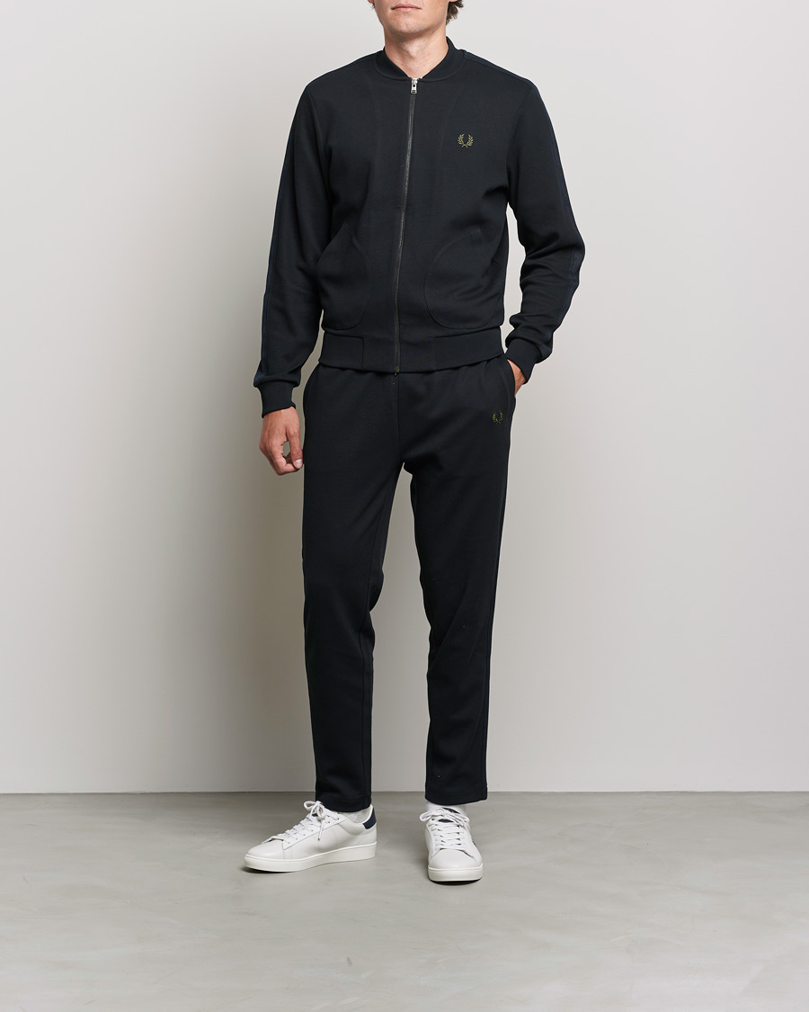 Uomini | Pantaloni | Fred Perry | Knitted Tapped Track Pant Black