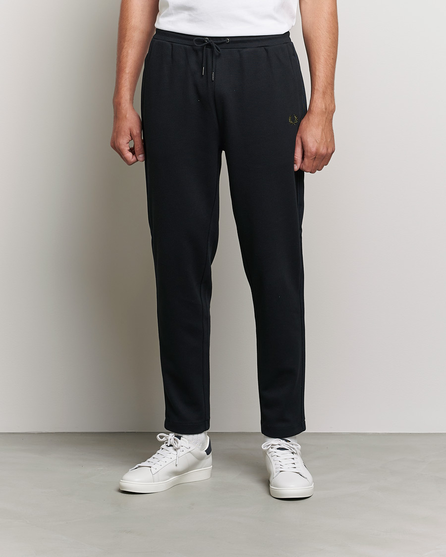 Uomini | Pantaloni | Fred Perry | Knitted Tapped Track Pant Black