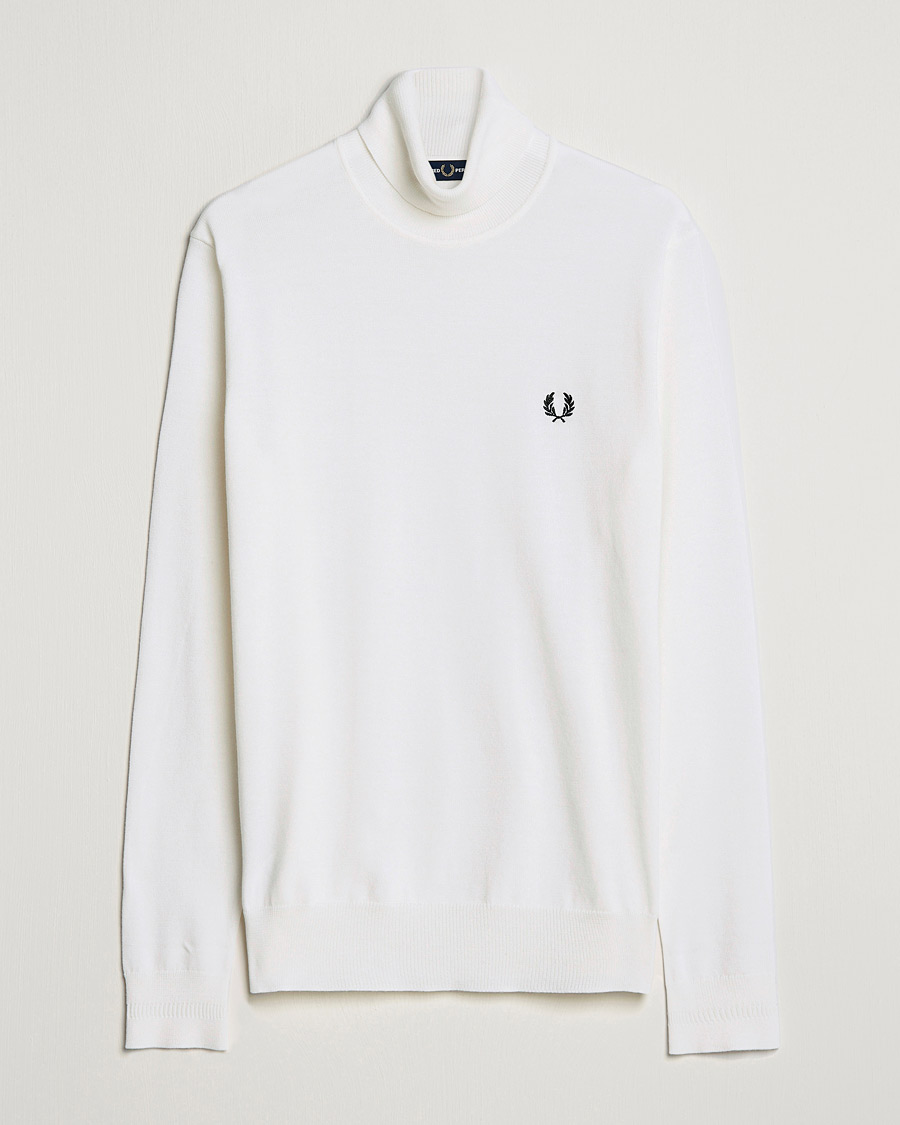 Uomini | Maglieria | Fred Perry | Roll Neck Jumper Snow White