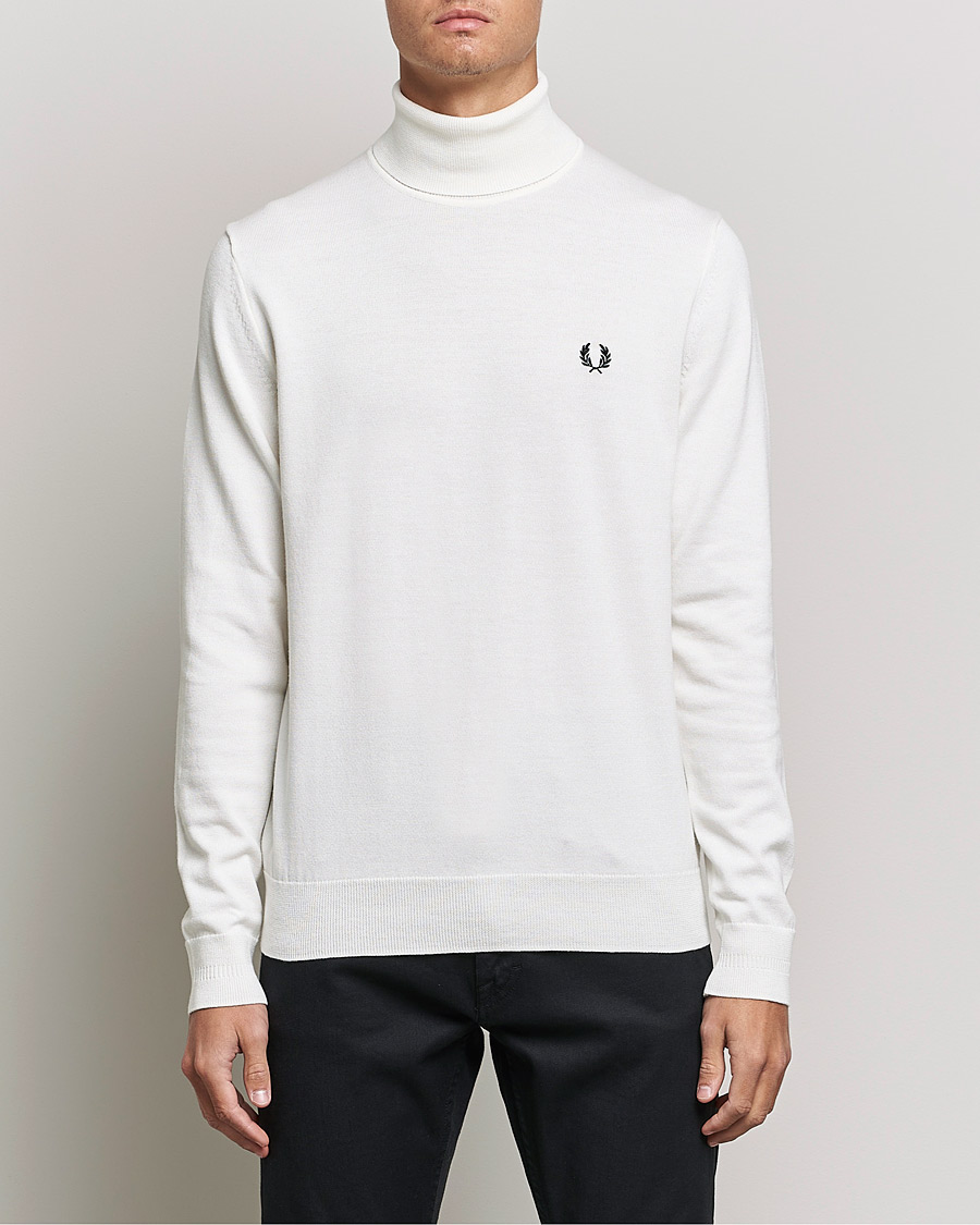 Uomini | Maglieria | Fred Perry | Roll Neck Jumper Snow White
