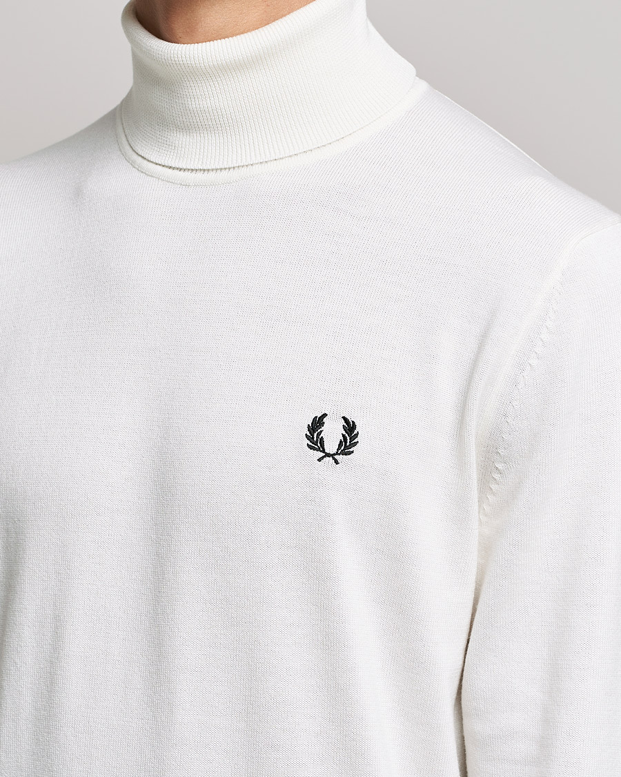 Uomini | Maglieria | Fred Perry | Roll Neck Jumper Snow White