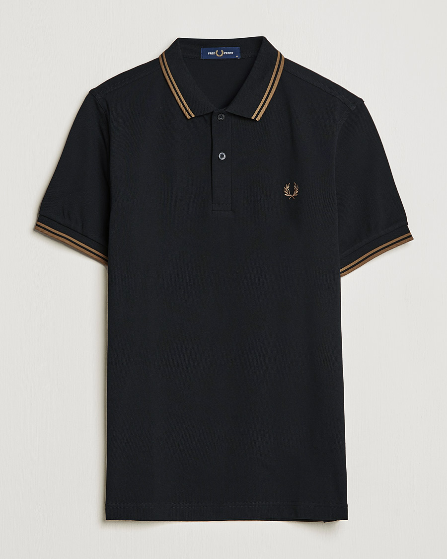 Uomini | Polo | Fred Perry | Twin Tipped Shirt Black