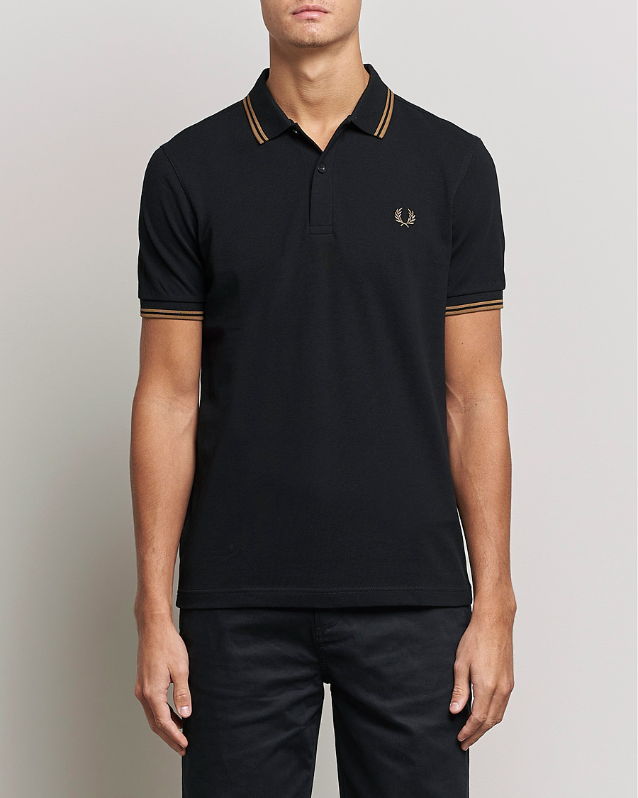 Uomini | Polo | Fred Perry | Twin Tipped Shirt Black