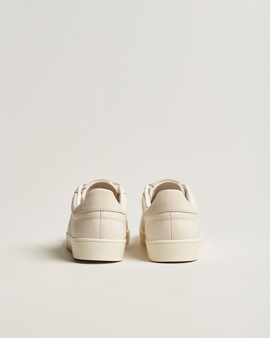 Uomini | Fred Perry Spencer Tumbled Leather Sneaker Ecru | Fred Perry | Spencer Tumbled Leather Sneaker Ecru
