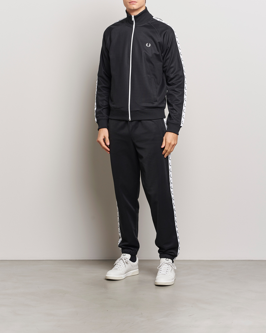 Uomini | Pantaloni | Fred Perry | Taped Track Pants Black