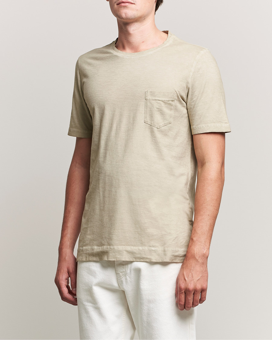 Uomini | T-shirt | Massimo Alba | Panarea Watercolor T-Shirt Chalk