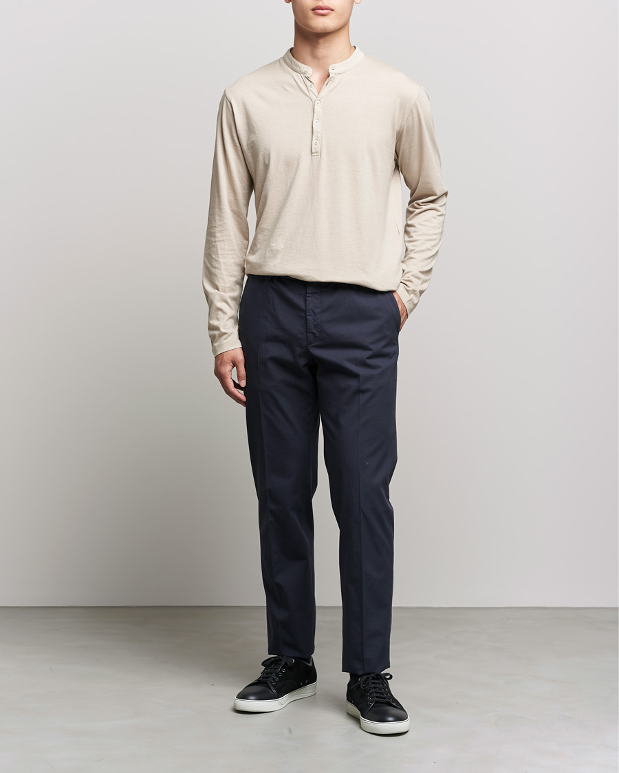 Uomini | Maglieria | Massimo Alba | Hawai Cotton/Cashmere Henley Chalk