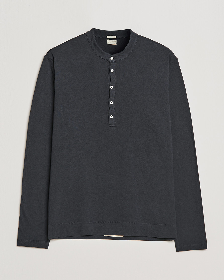 Uomini | Maglieria | Massimo Alba | Hawai Cotton/Cashmere Henley Washed Black