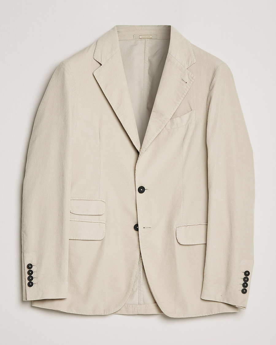 Uomini | Blazers | Massimo Alba | Baby Corduroy Blazer Chalk
