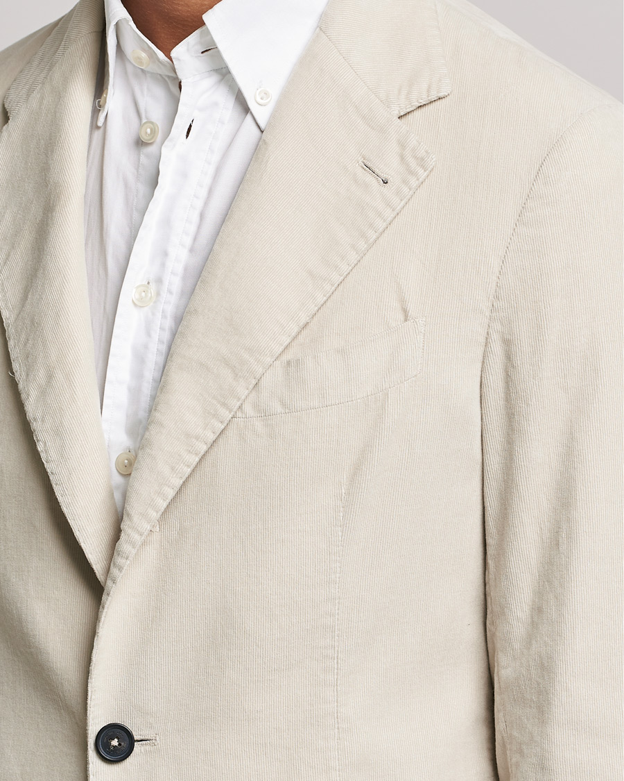 Uomini | Blazers | Massimo Alba | Baby Corduroy Blazer Chalk