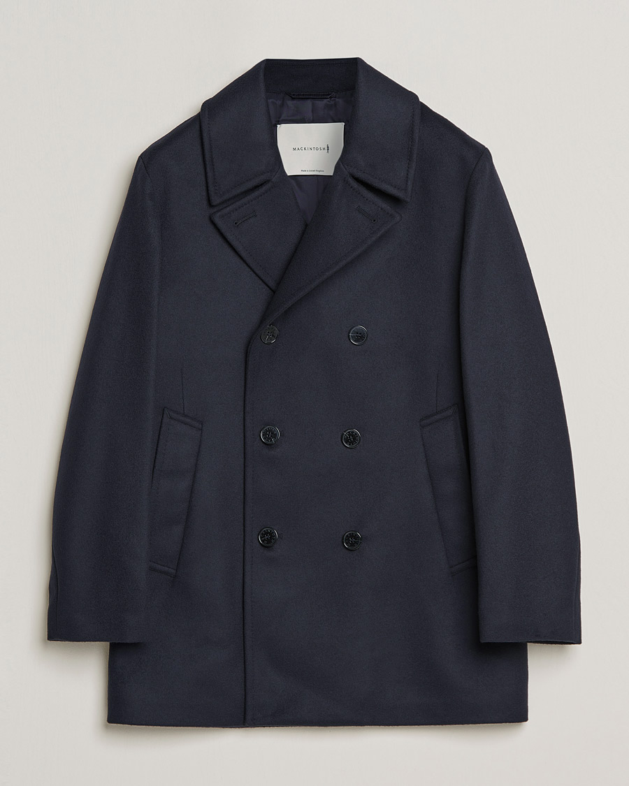 Uomini | Giacche | Mackintosh | Dalton Wool/Cashmere Peacoat Navy