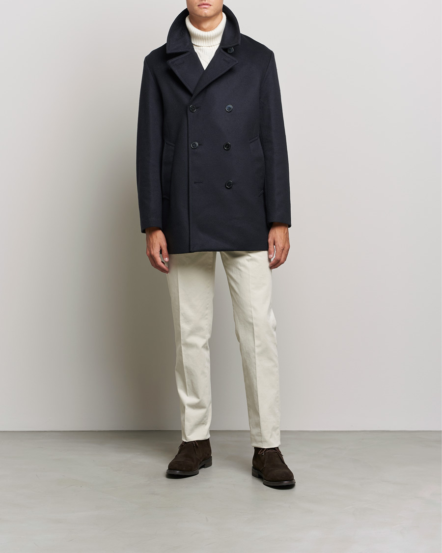 Uomini | Giacche | Mackintosh | Dalton Wool/Cashmere Peacoat Navy