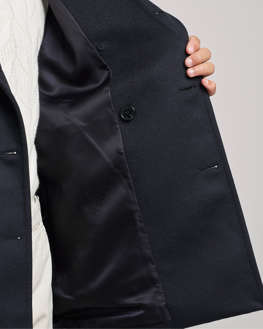 Uomini | Giacche | Mackintosh | Dalton Wool/Cashmere Peacoat Navy
