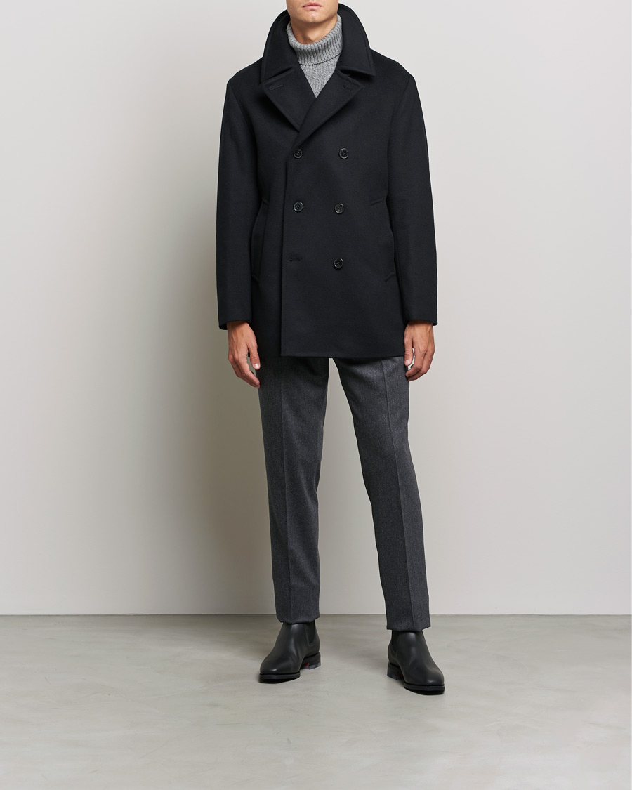 Uomini | Giacche | Mackintosh | Dalton Wool/Cashmere Peacoat Black