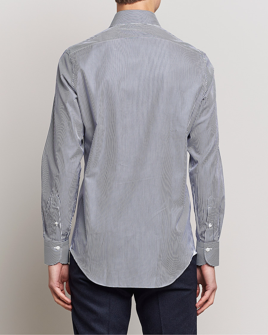 Uomini | Camicie | Finamore Napoli | Milano Slim Dress Shirt Light Blue Stripe