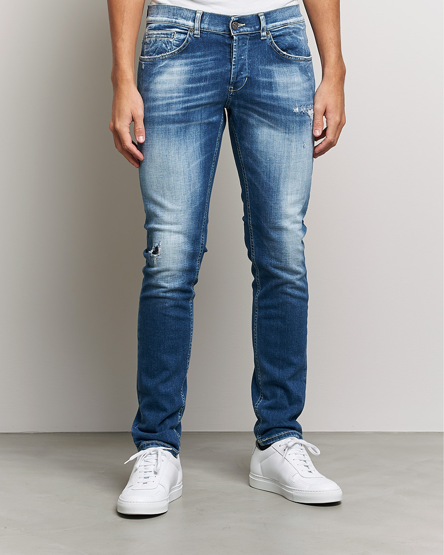 Uomini | Jeans | Dondup | George Destroyed Jeans Blue