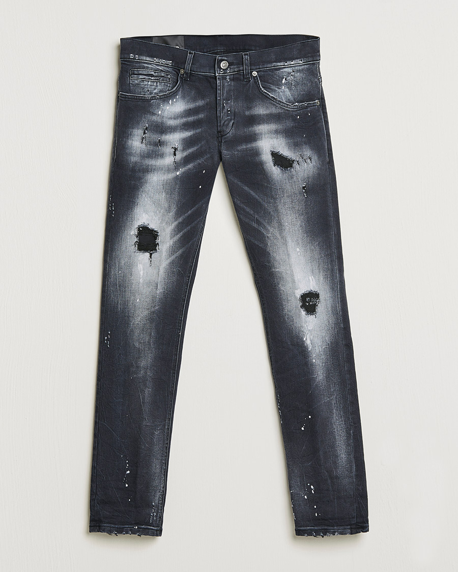 Uomini | Jeans | Dondup | George Destroyed Jeans Grey/Black