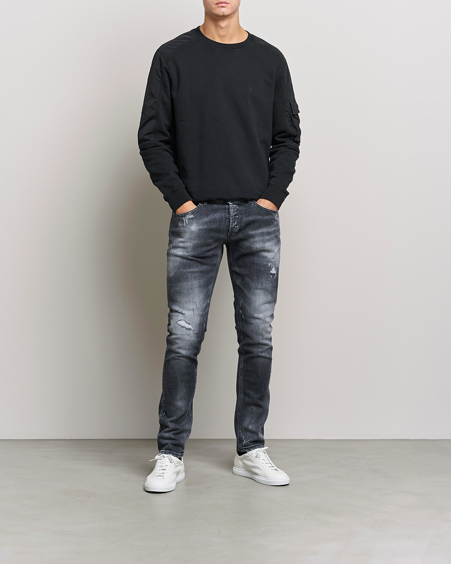 Uomini | Jeans | Dondup | George Destroyed Jeans Grey/Black