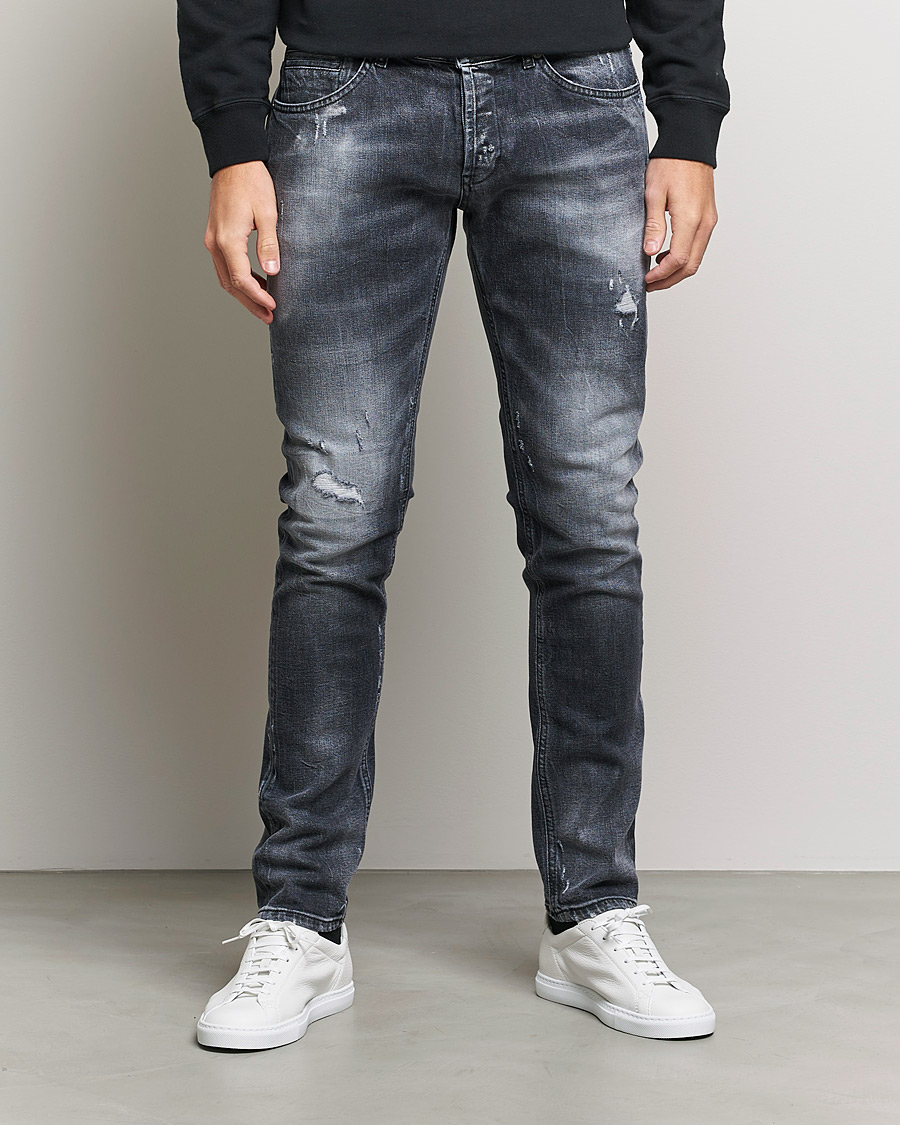 Uomini | Jeans | Dondup | George Destroyed Jeans Grey/Black