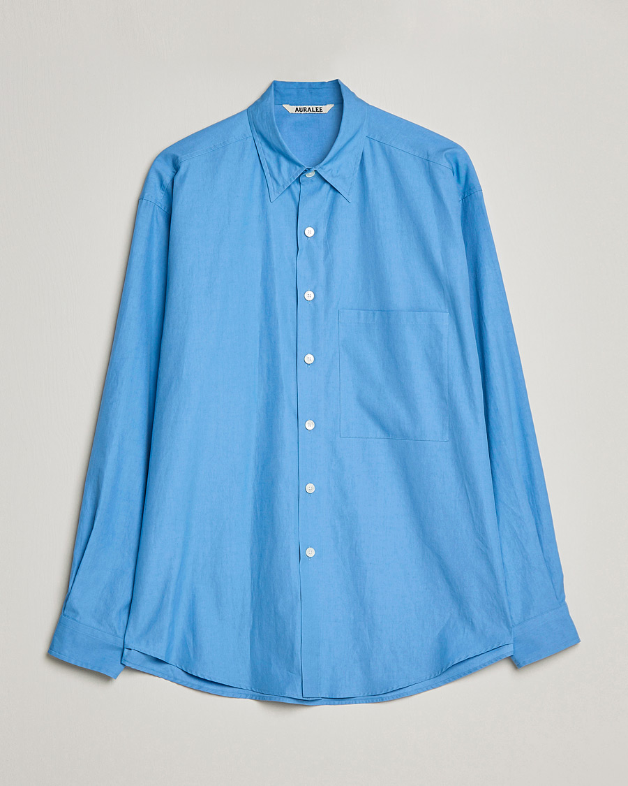 Uomini | Camicie | Auralee | Finx Twill Shirt Clear Blue