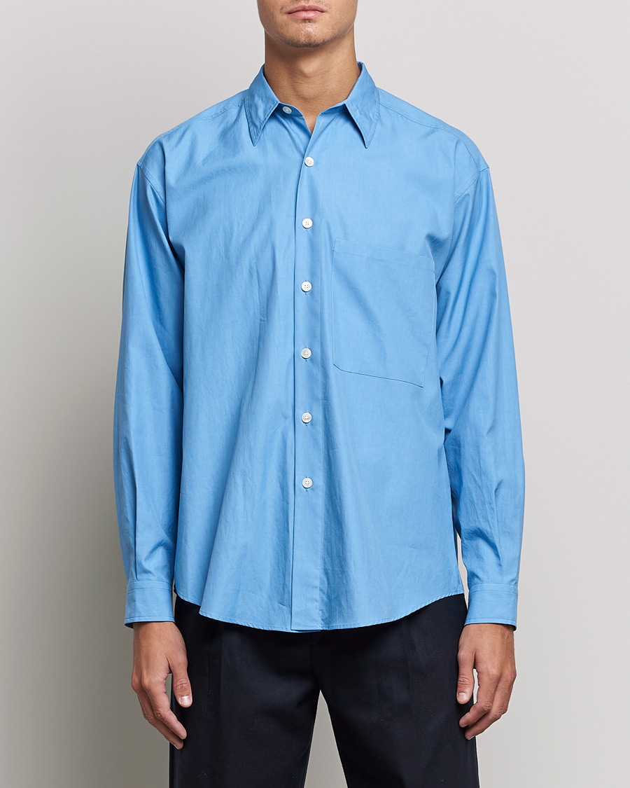 Uomini | Camicie | Auralee | Finx Twill Shirt Clear Blue