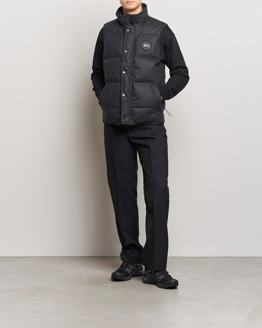 Uomini | Giacche | Canada Goose Black Label | Canada Goose Garson Wool Vest Carbon Melange