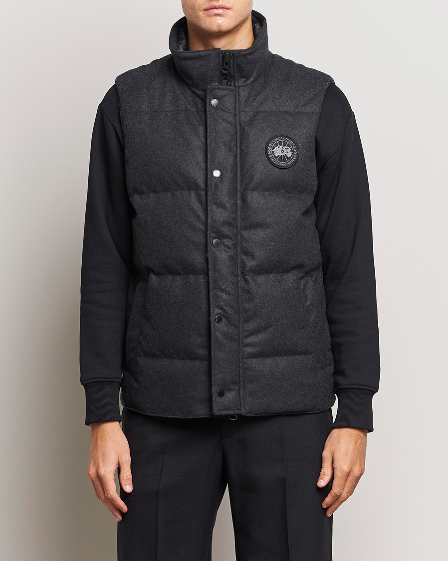 Uomini | Giacche | Canada Goose Black Label | Canada Goose Garson Wool Vest Carbon Melange