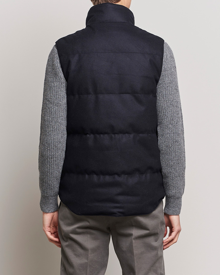 Uomini | Gilet | Canada Goose Black Label | Canada Goose Garson Wool Vest Atlantic Navy Melange