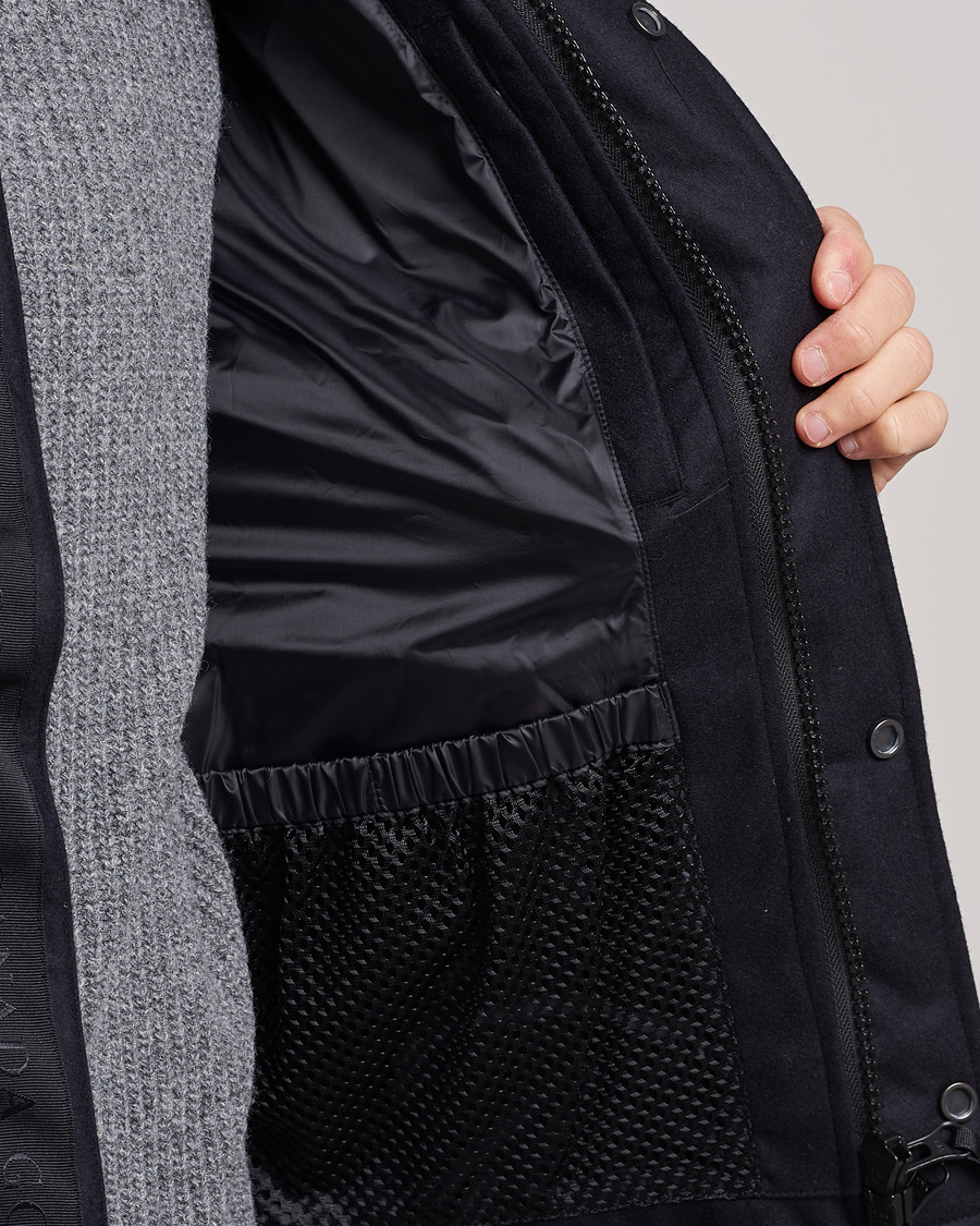 Uomini | Gilet | Canada Goose Black Label | Canada Goose Garson Wool Vest Atlantic Navy Melange