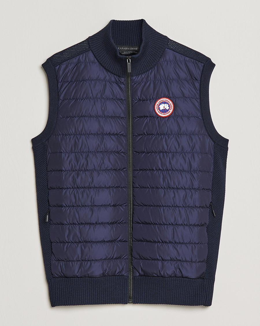 Uomini | Gilet | Canada Goose | Hybridge Knit Vest Navy