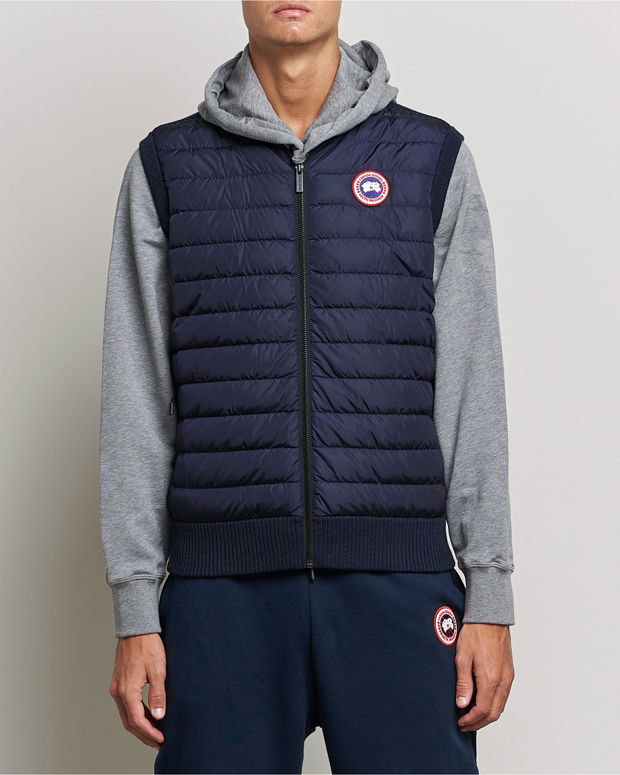 Uomini | Gilet | Canada Goose | Hybridge Knit Vest Navy