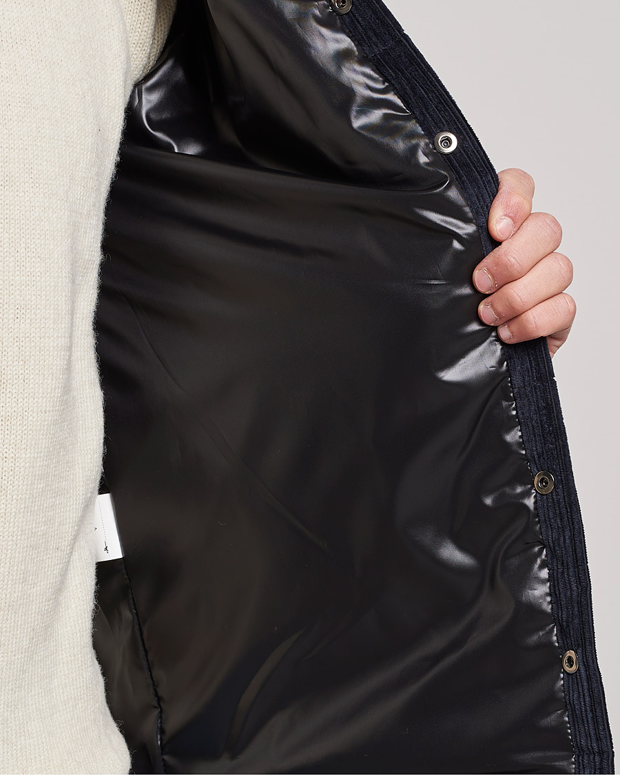 Uomini | Camicie | Holubar | Montana Padded Cord Overshirt Dark Blue