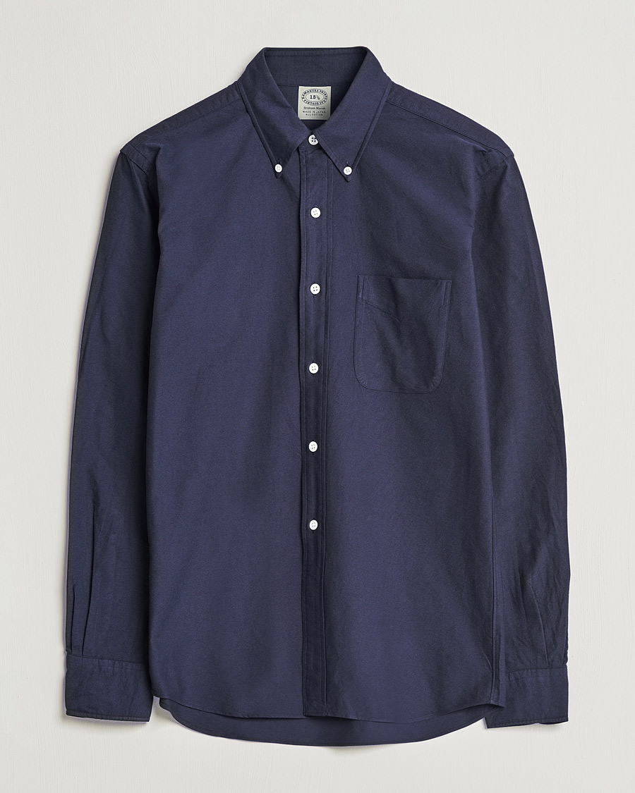 Uomini | Camicie | Kamakura Shirts | Vintage Ivy Oxford BD Shirt Navy