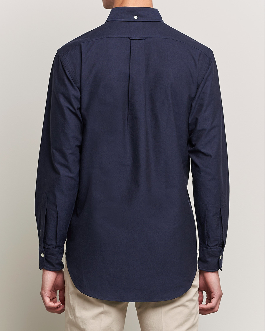 Uomini | Camicie | Kamakura Shirts | Vintage Ivy Oxford BD Shirt Navy