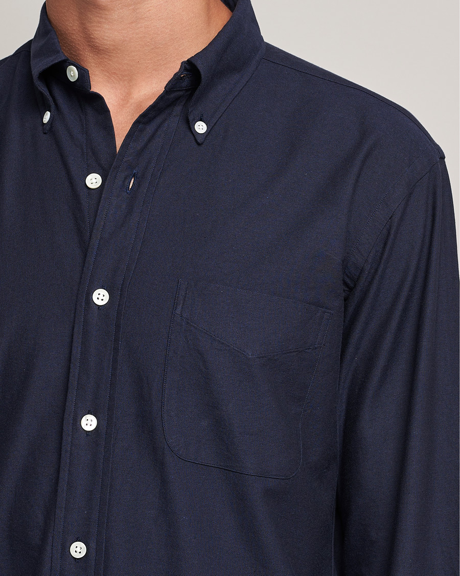 Uomini | Camicie | Kamakura Shirts | Vintage Ivy Oxford BD Shirt Navy