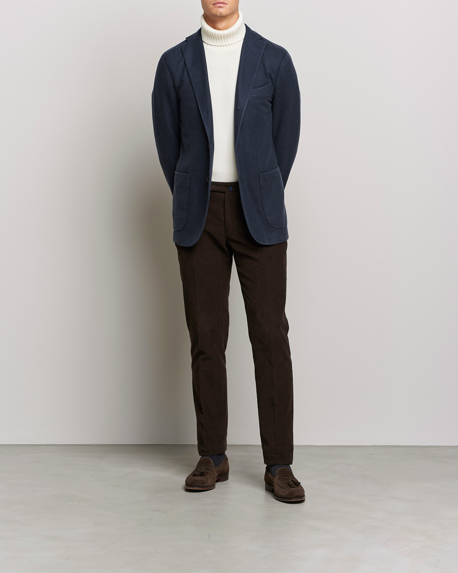 Uomini | Blazers | Boglioli | K Jacket Garment Dyed Cashmere Blazer Dark Blue