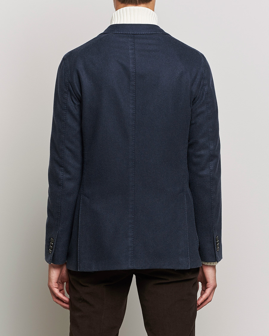 Uomini | Blazers | Boglioli | K Jacket Garment Dyed Cashmere Blazer Dark Blue
